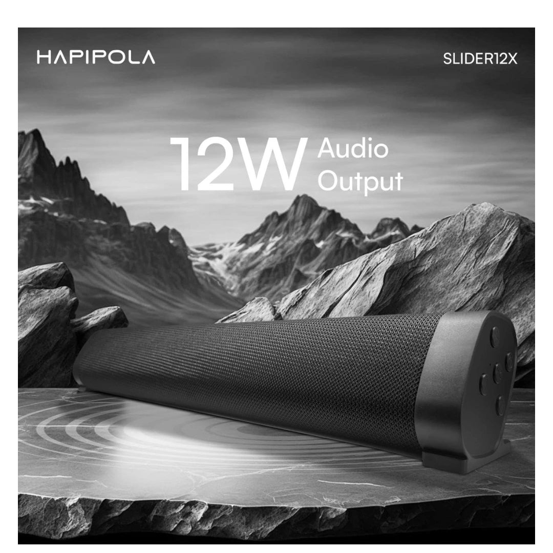 HAPIPOLA Slider 12X Bluetooth Speaker - 12W Audio Output 