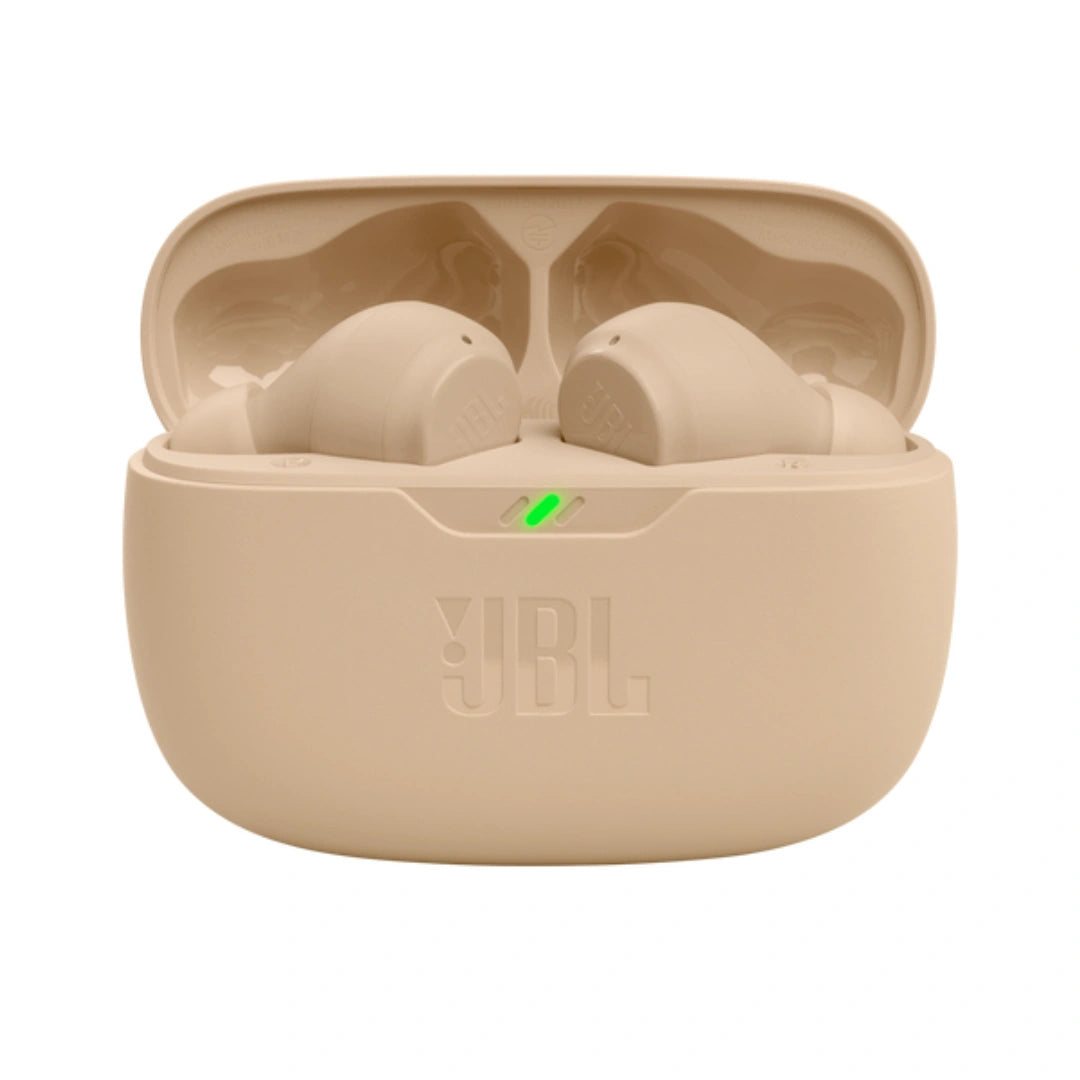 JBL Wave Beam in-Ear Wireless Earbuds (TWS) with Mic,App for Customized Extra Bass Eq,32 Hours Battery&Quick Charge,Ip54 Water&Dust Resistance,Ambient Aware&Talk-Thru,Google Fastpair (Beige)
