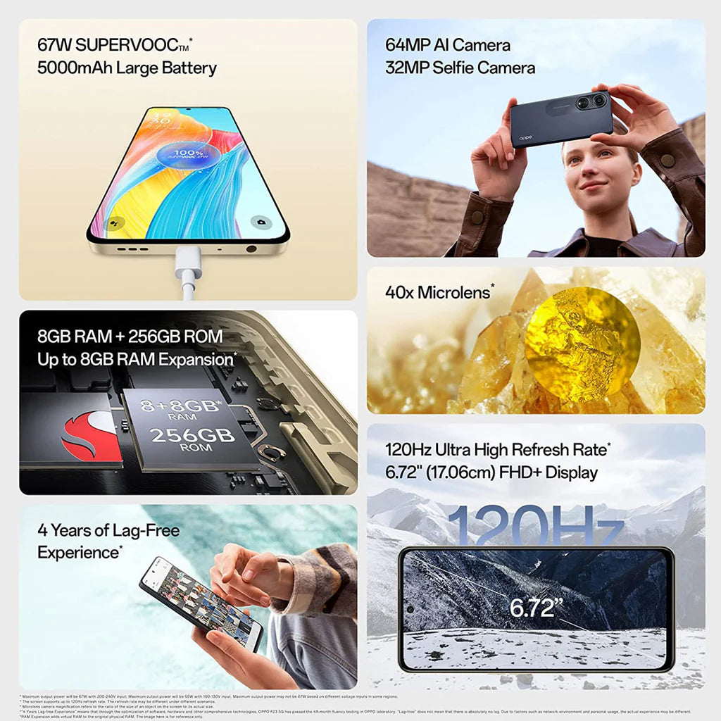 OppoF23 5G phone Perfect for capturing