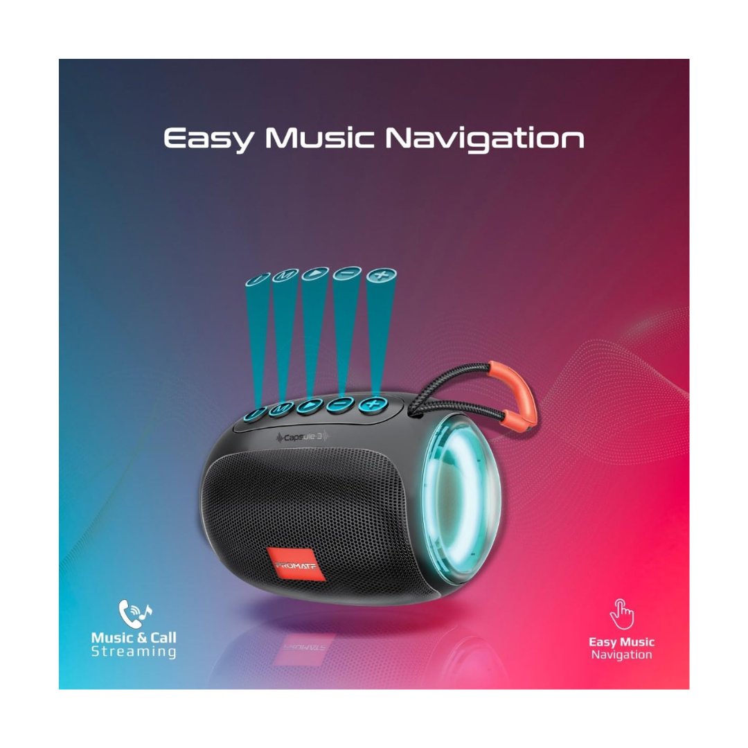 Promate Capsule 3 - Easy music Navigation