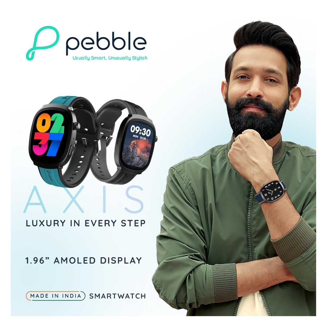 Pebble Axis SmartWatch - 1.96 Amoled Display