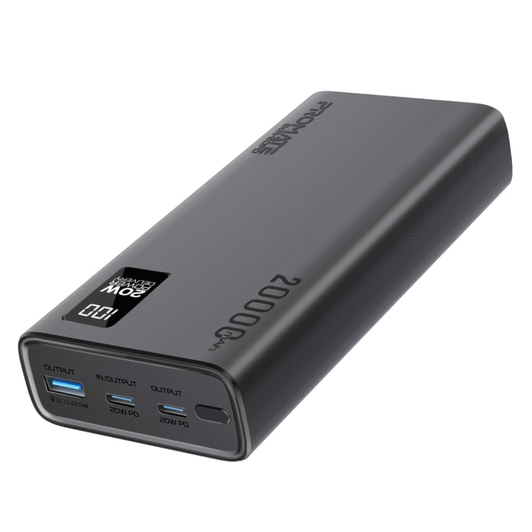Promate Power Bank - 20000mAh | PowerBank - Black