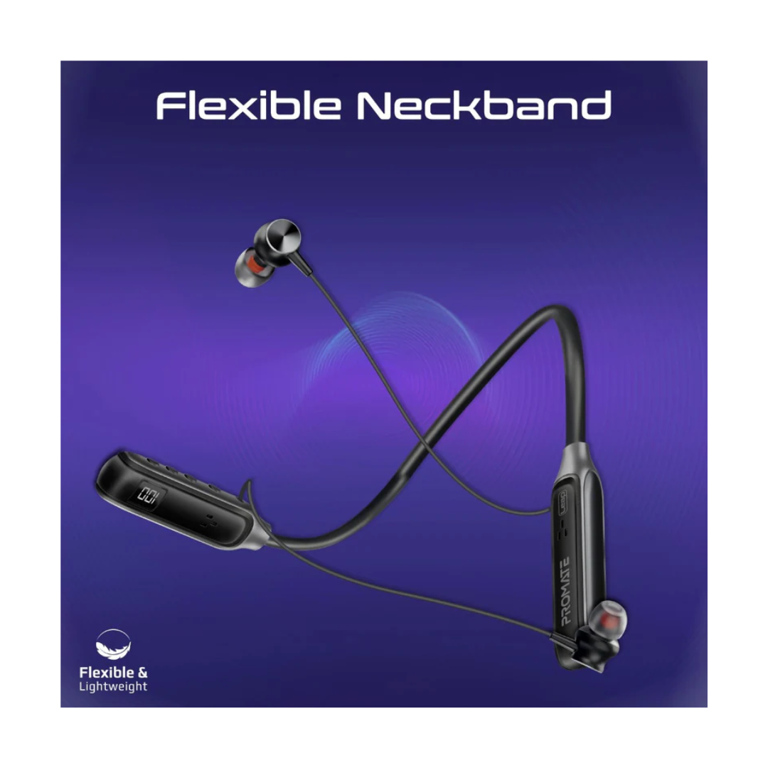 Promate Leap Wireless Bluetooth Neckband - Flexible Neckband