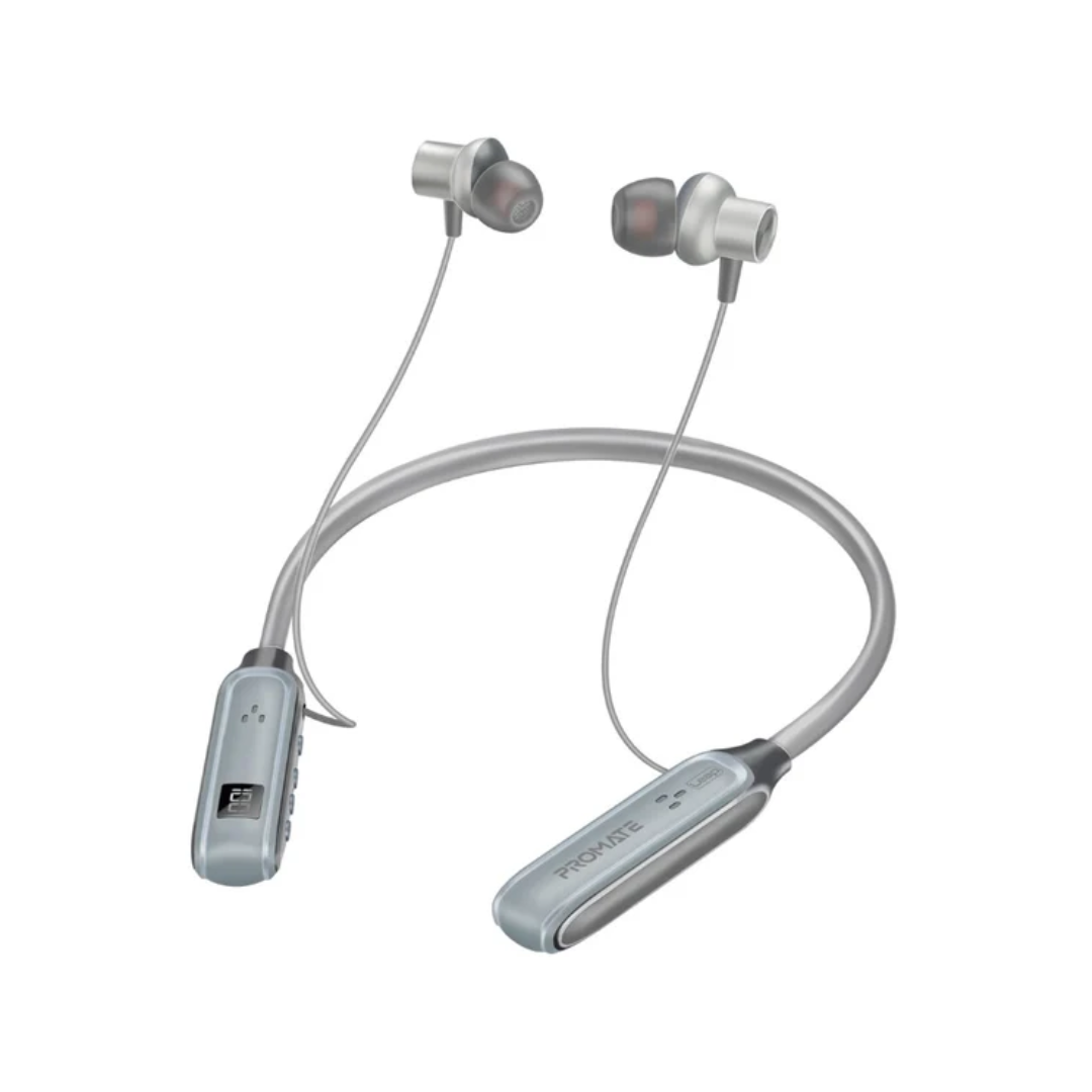 Promate Leap Wireless Bluetooth Neckband - Silver