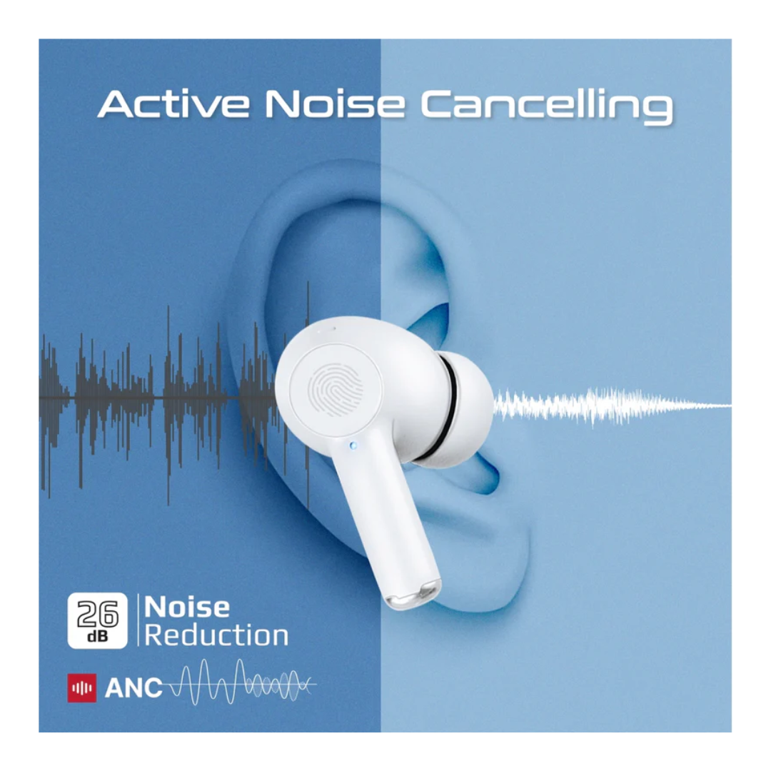Promate  High-Definition ANC TWS - Active Noise Cancelling 