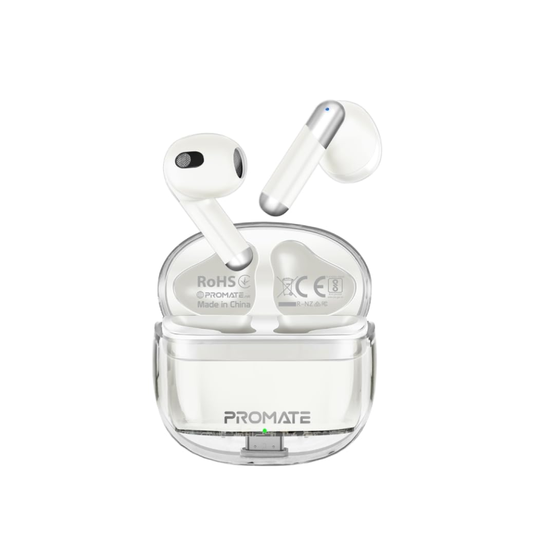 Promate TransPods Earbuds - White