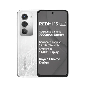 Redmi 15 5G | 6.9 inches Display | Xiaomi HyperOS 2 | Snapdragon® 6s Gen 3 Mobile Platform | 50MP Main Camera | 8MP Front Camera | 7000 mAH Battery