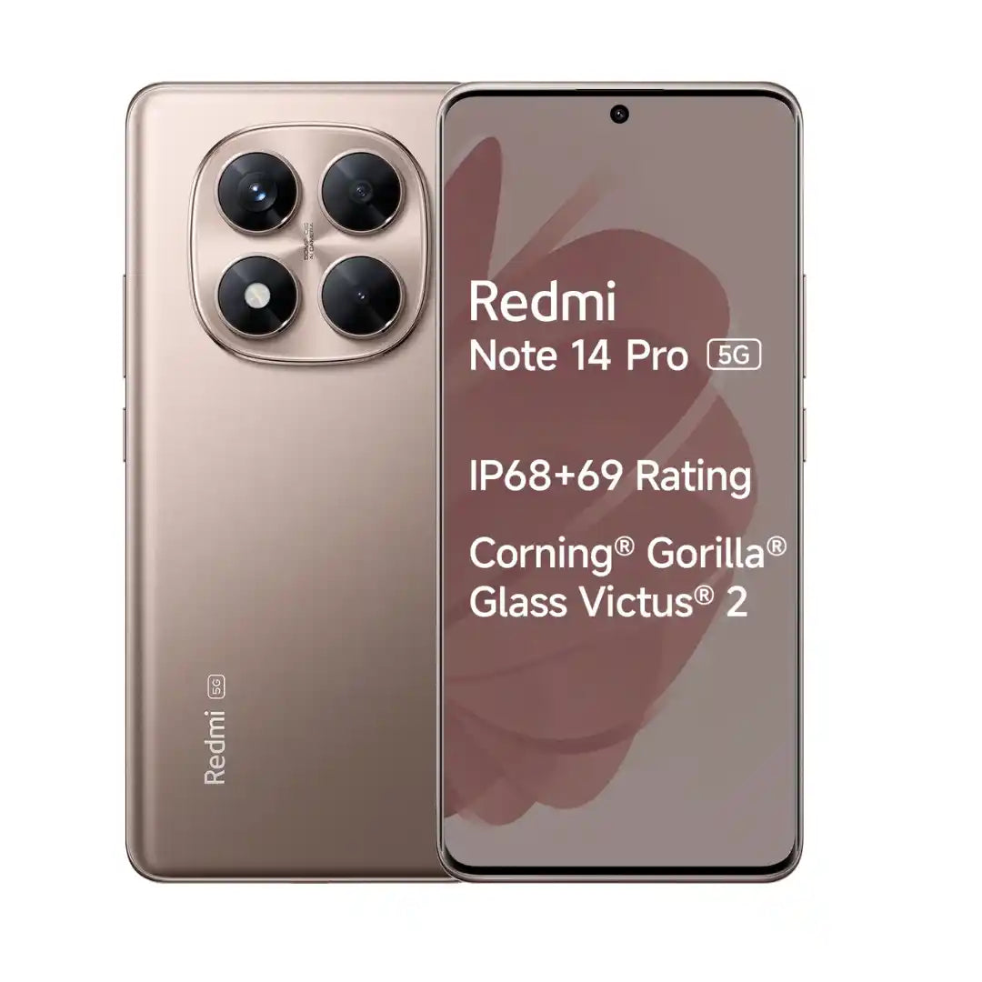Redmi note 14 Pro 5G | 3D Curved AmOLED Display | MediaTek 7300 Ultra Chipset | 5500mAh Si/C Battery | Triple Camera Mobile