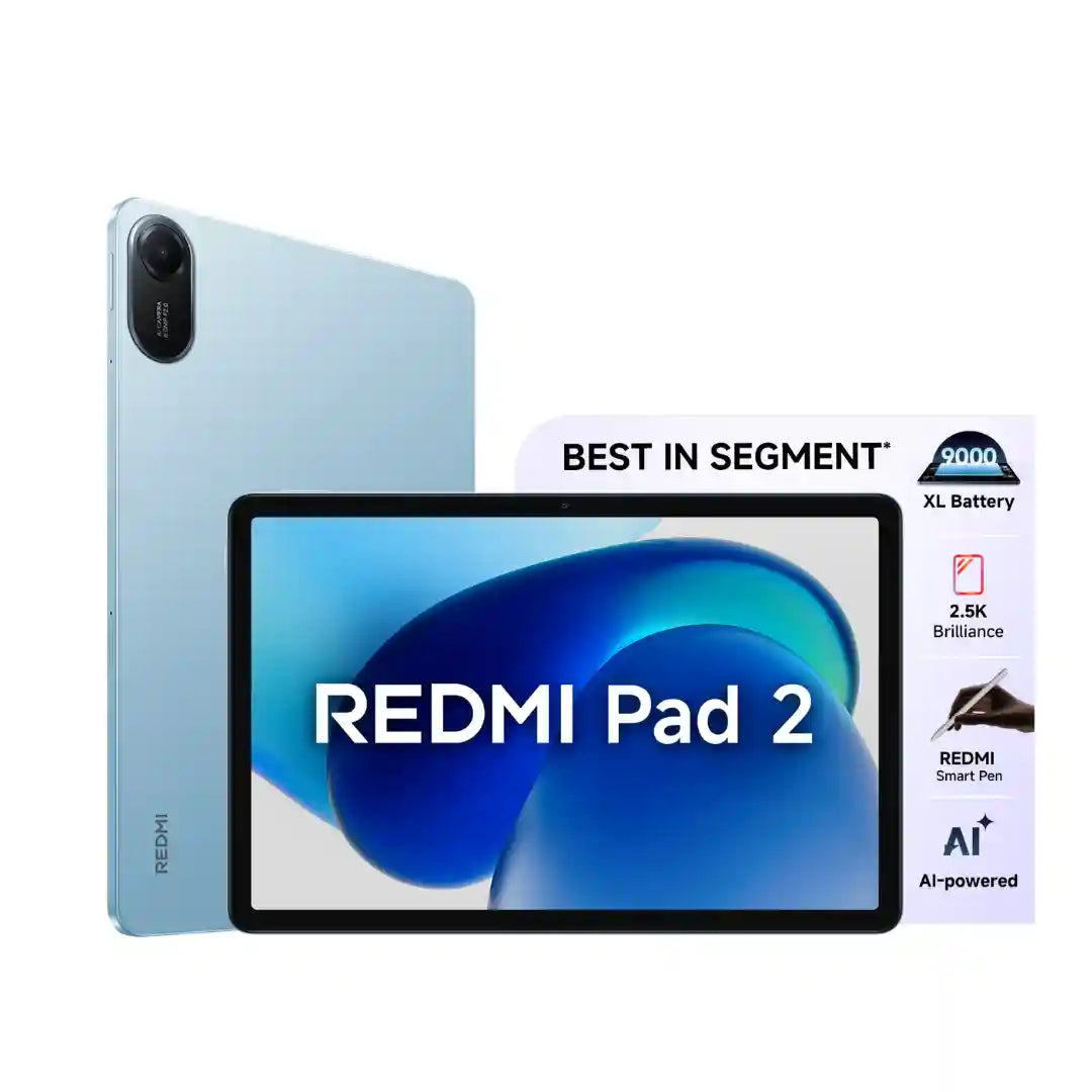 Redmi Pad 2 Wi-Fi + Cellular, 27.94cm(11") Model, 2.5K Sharp & Clear Display, 8GB, 256GB, All Day & More 9000mAh Battery, AI-Enabled, Dolby Atmos, HyperOS