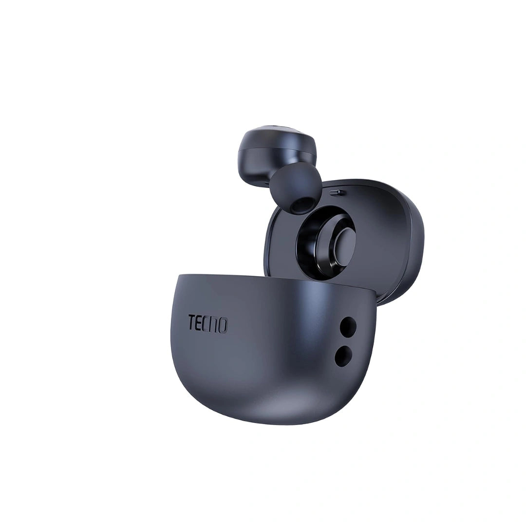 Tecno Ace-A3 | 30 Hours Standby Time | Bluetooth Truly Wireless in Ear Earbuds BT 5.0 | Light Weight | Splash Proof, with mic, Black