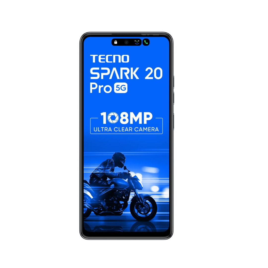 TECNO Spark 20 PRO 5G | 108MP Ultra Clear Imaging | Super Ellipse Design | MTK D6080 5G Processor | 6.78" 120Hz LTPS LCD Display | 5000mAh Battery with 33W Charger