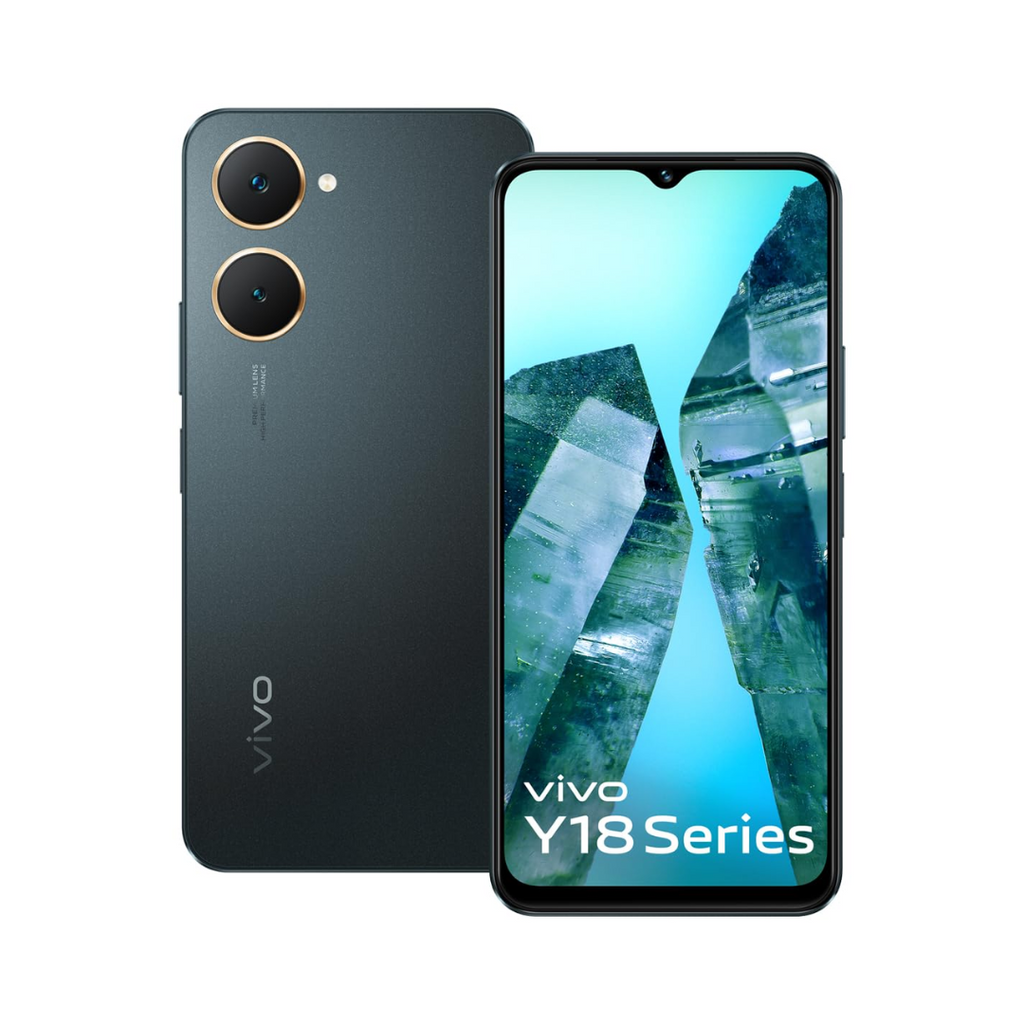 VivoY18E-SpaceBlack colour of front and back view