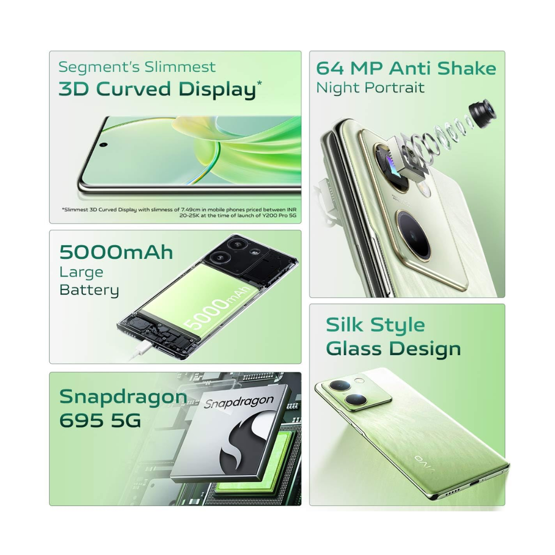 Vivo Y200 Pro 5G 8GB Ram, 128GB Storage