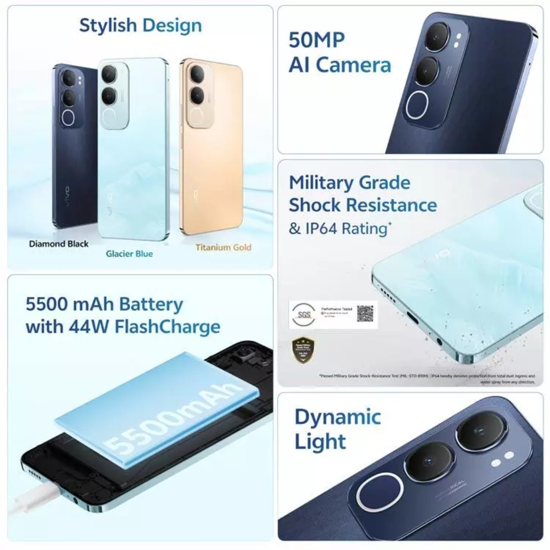 Vivo Y29 | Dimensity 6300 (6 nm) | 5500 mAh (TYP)