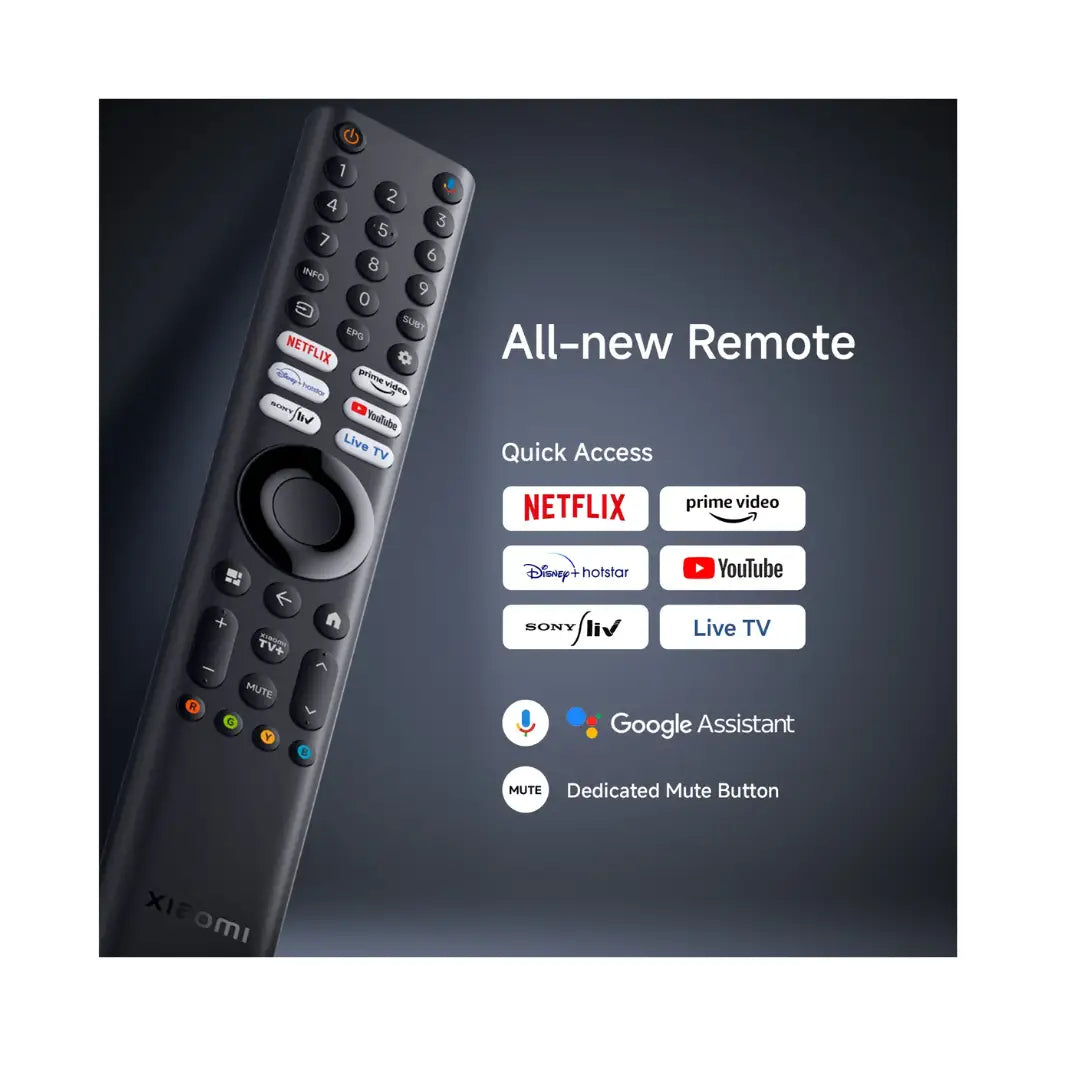 XIAOMI 4K X SERIES 55INCH 25 EDITION |Google Voice Assistant | Google cast | Miracast | Black Colour