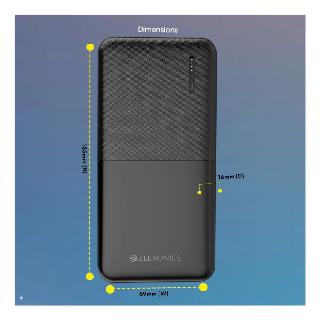 Zebronics  A258 10000MAH  Powerbank