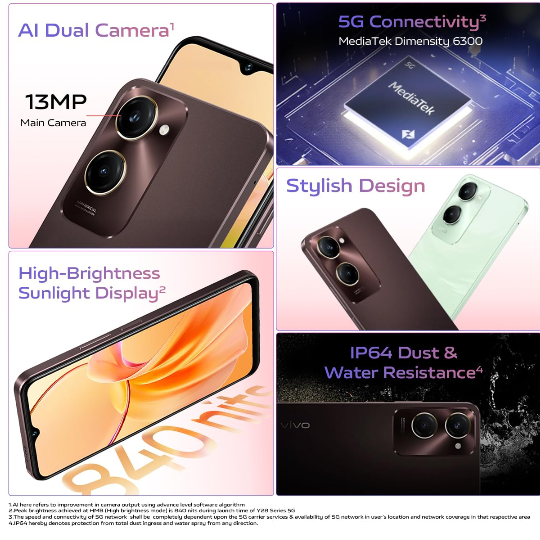 Y28e Buy Vivo Y28e 5G Mobile | Dimensity 6300 Chipset